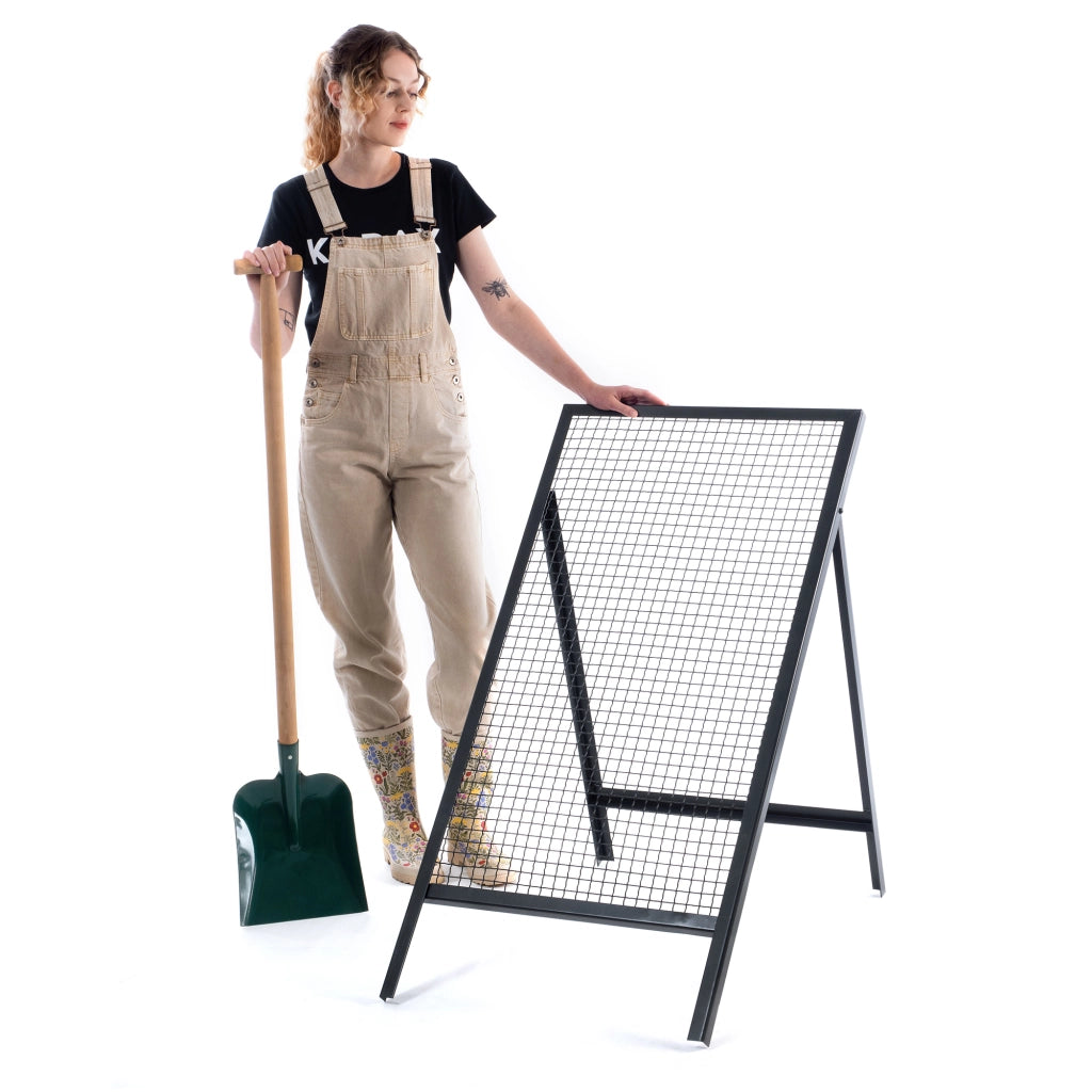Setaccio da costruzione KADAX per sabbia, terra, muratura, 120x60 cm, ghiaia, maglia 20 mm
