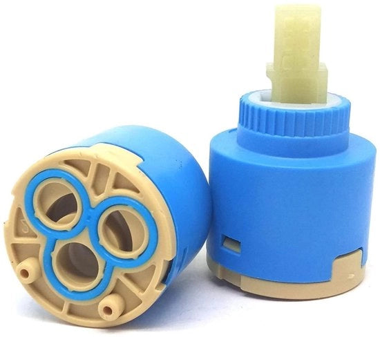 Set di Cartridge per Rubinetto da 35 mm - Cartridge Ceramica - Pezzo di Ricambio - Rubinetto a Singolo Movimento - Rubinetto per Vasca/Doccia - Set a 2 pezzi - Schema del Rubinetto