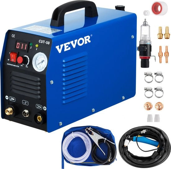 Apparecchio di taglio a plasma inverter - CUT-50 - 50A - per taglio di acciaio inossidabile, acciaio laminato, acciaio dolce, rame e alluminio