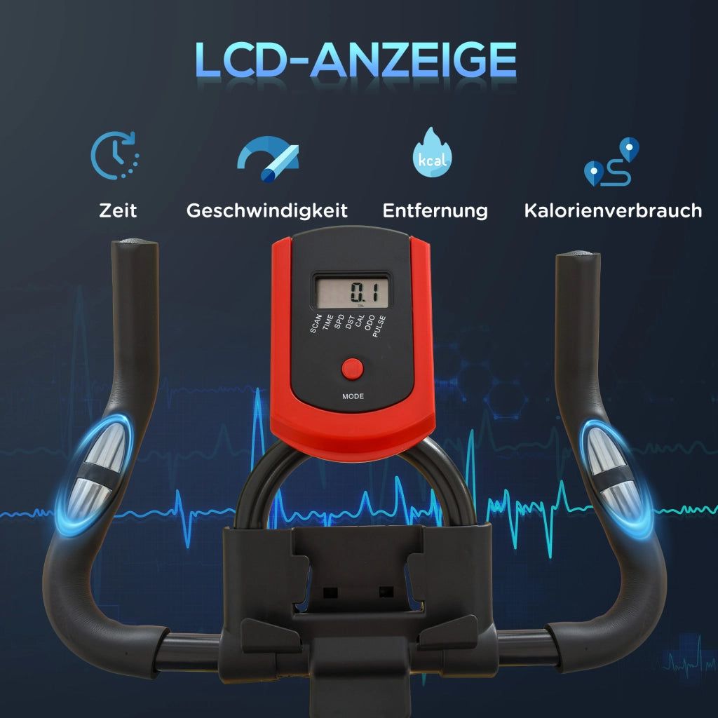 Cyclette da interno, attrezzo per allenamento in bicicletta, cyclette per palestra domestica, 85 x 46 x 114 cm