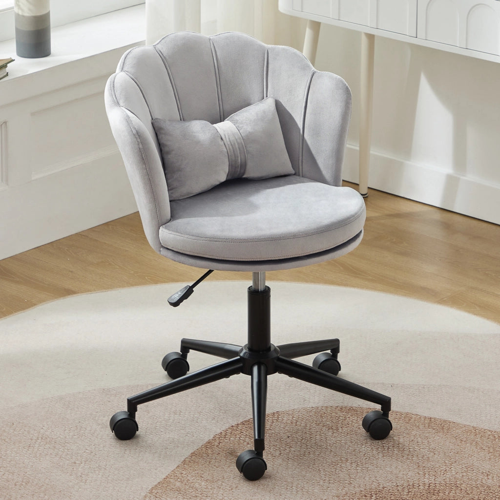 Poltrona Design ¨C MINIMAL ¨C Tessuto, Schienale a Petalo, Cuscino Lombare, Regolabile