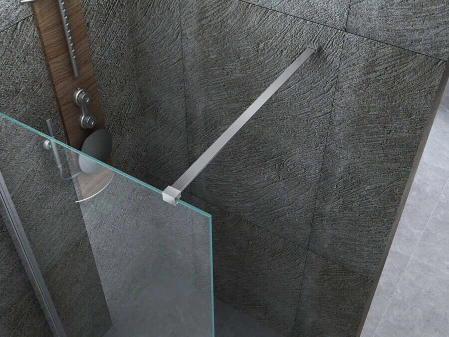 Parete Doccia Walk-In Trasparente 8mm H195cm - 100 cm