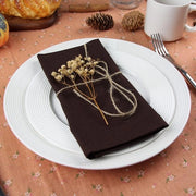 Serviette in cotone e lino morbido, 12 pezzi (40 x 40 cm), per eventi e uso domestico (color caffè scuro)