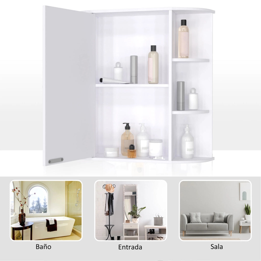 Mobile bagno con specchio ¨C Minimal ¨C 66x17x63 cm bianco