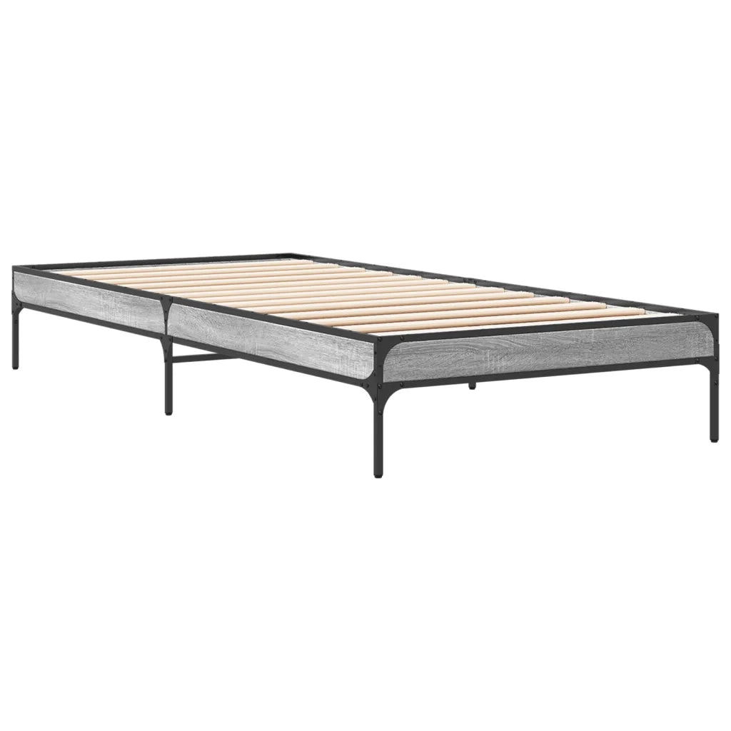 Giroletto Grigio Sonoma 100x200 cm Legno Multistrato e Metallo 845029