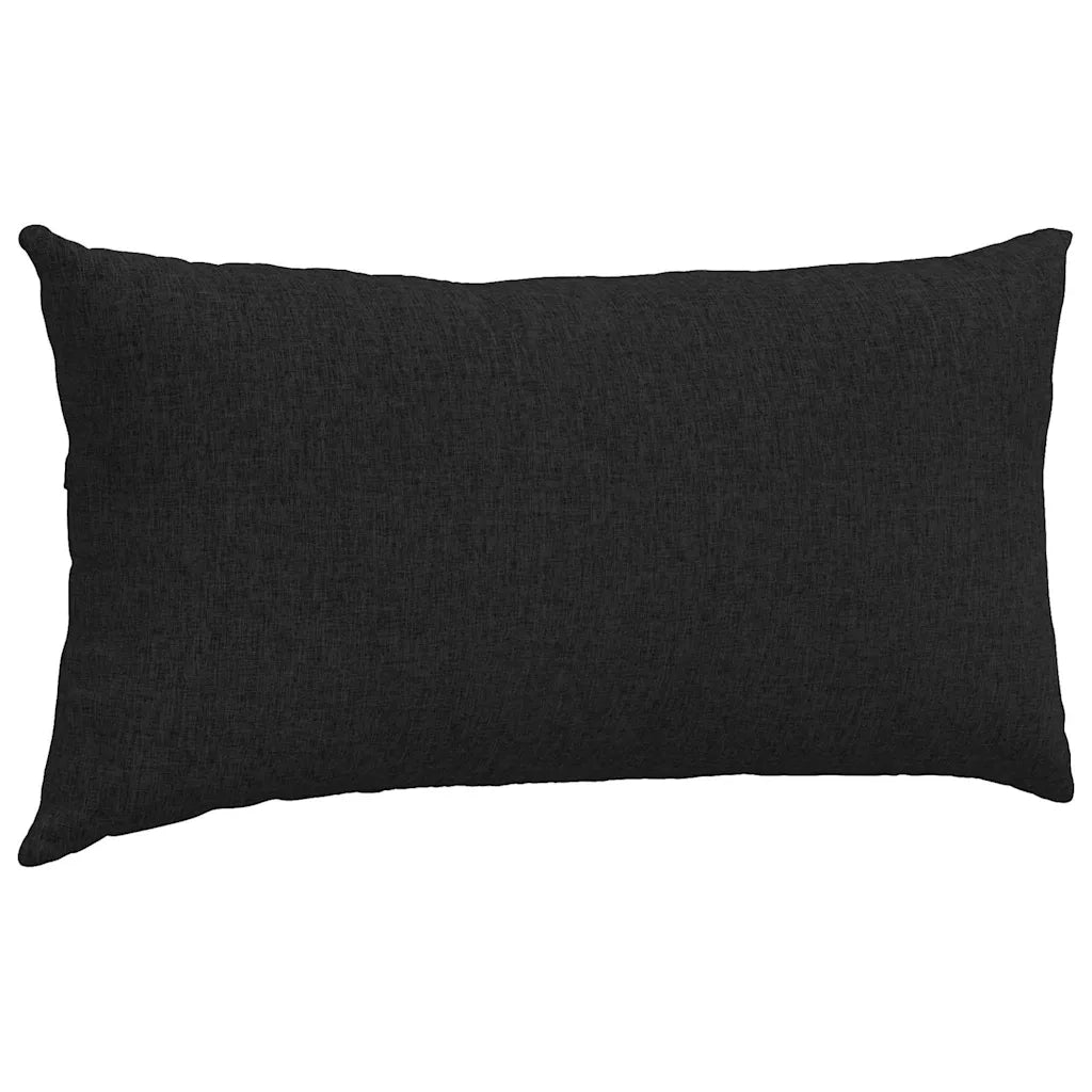 Cuscini da Divano 2 pz | Cuscini per sedie Nero 80 x 40 cm Tessuto