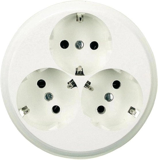 Stopconnettori a tre vie serie 1000, colore bianco inox, 3 presidi