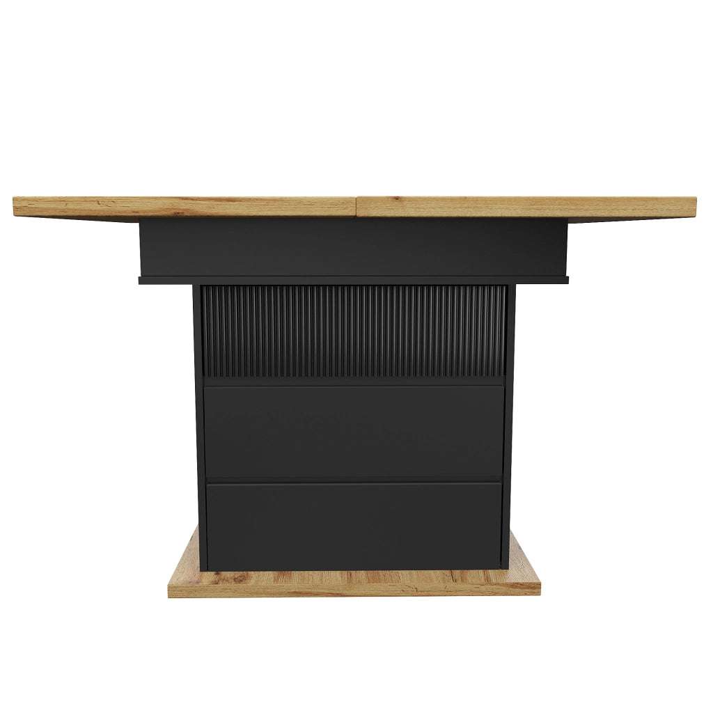 Tavolo allungabile per 4-6 persone con piano estendibile e vano contenitore; per cucina e soggiorno; 110-140×80×75 cm