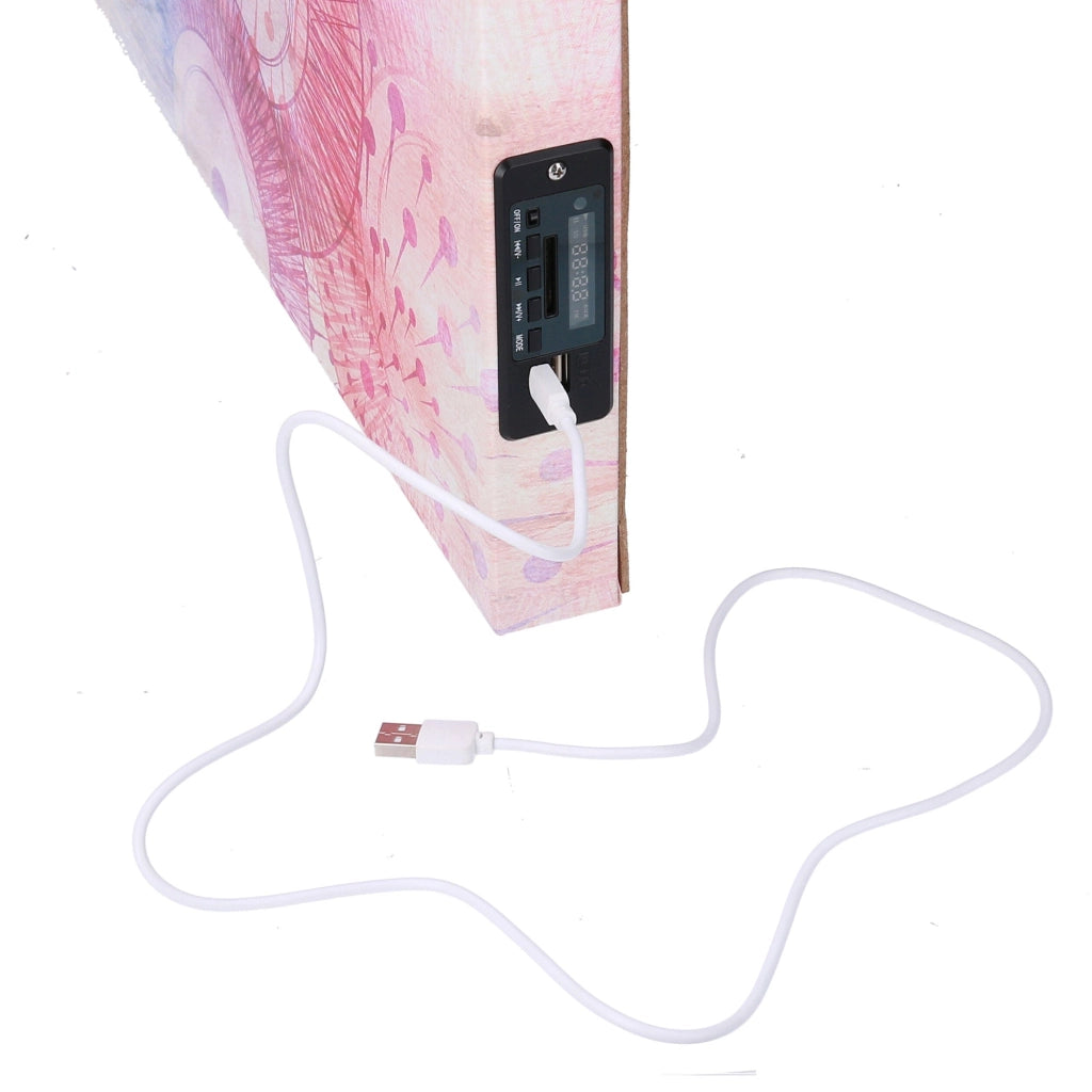 Quadro stampa bluetooth multicolor cm 60x60x4