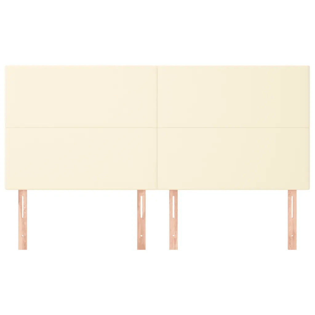 Testiera | Testata Crema 160x5x118/128 cm Similpelle