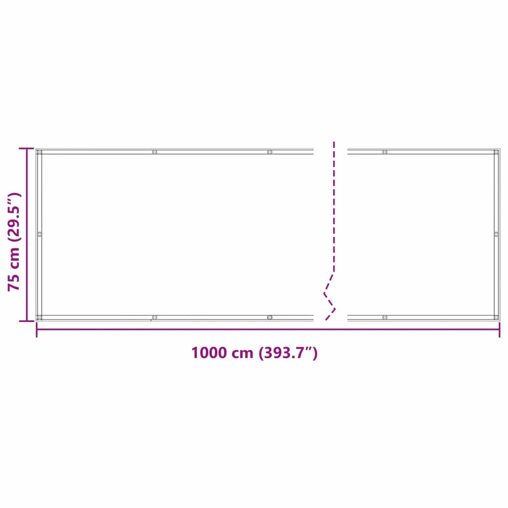 Schermo da balcone Borgogna 75 x 1000 cm 42030891