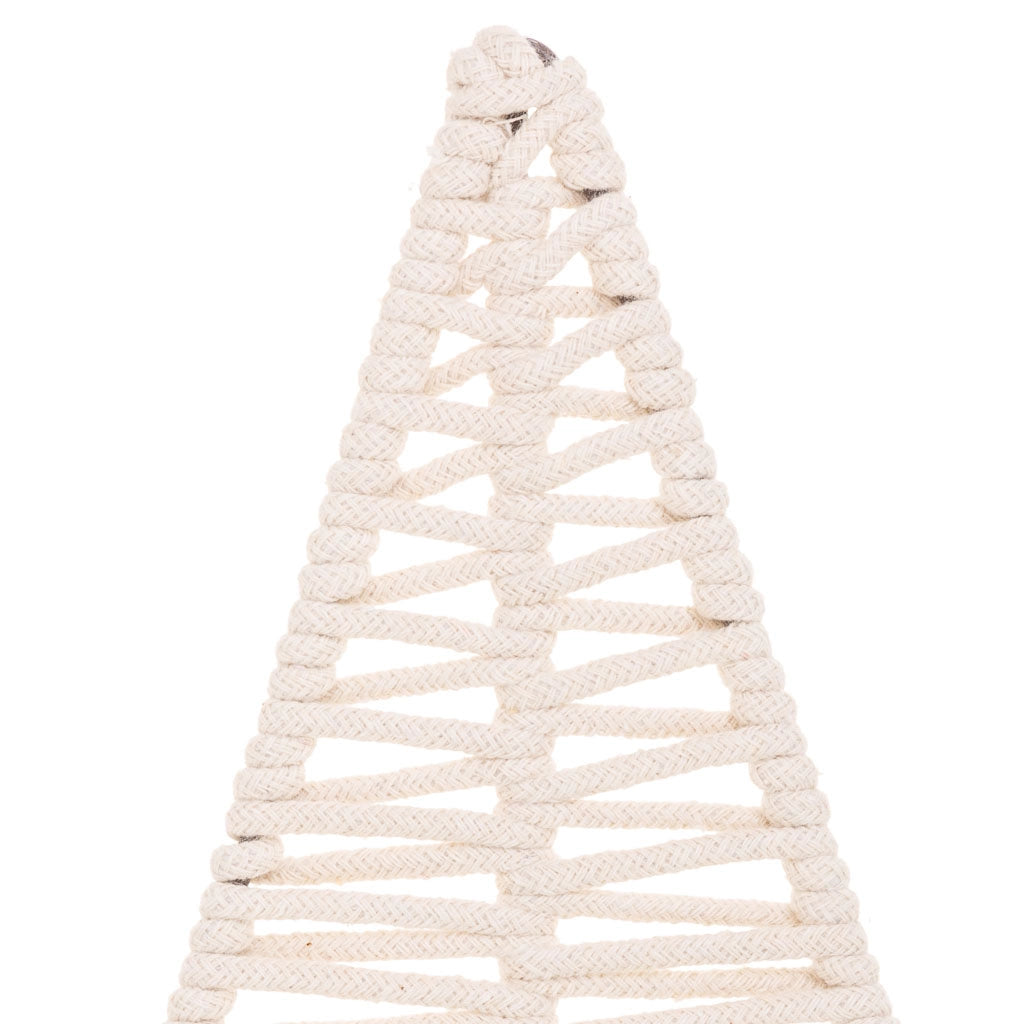 Albero decorativo in cotone intrecciato bianco 13x01x37,5h