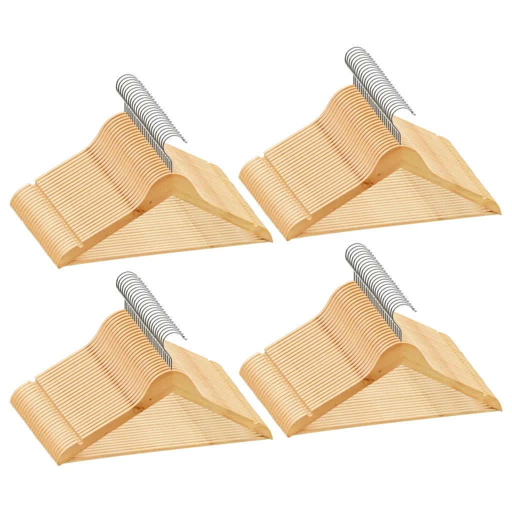 Set Appendiabiti 100 pz Antiscivolo in Legno Massello CFW5439497
