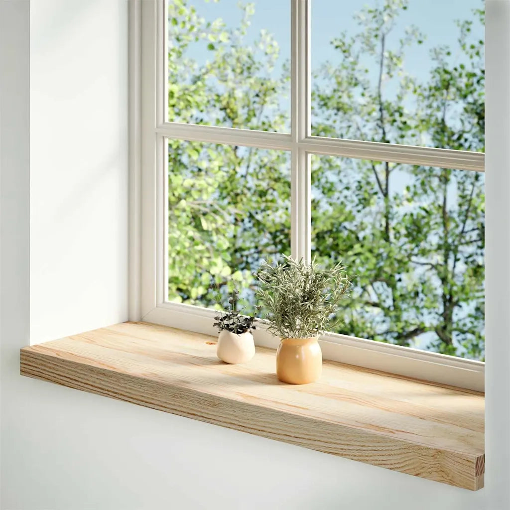 Davanzali 2 pz Non Trattati 80x25x2 cm Legno Massello di Rovere CFW9580138