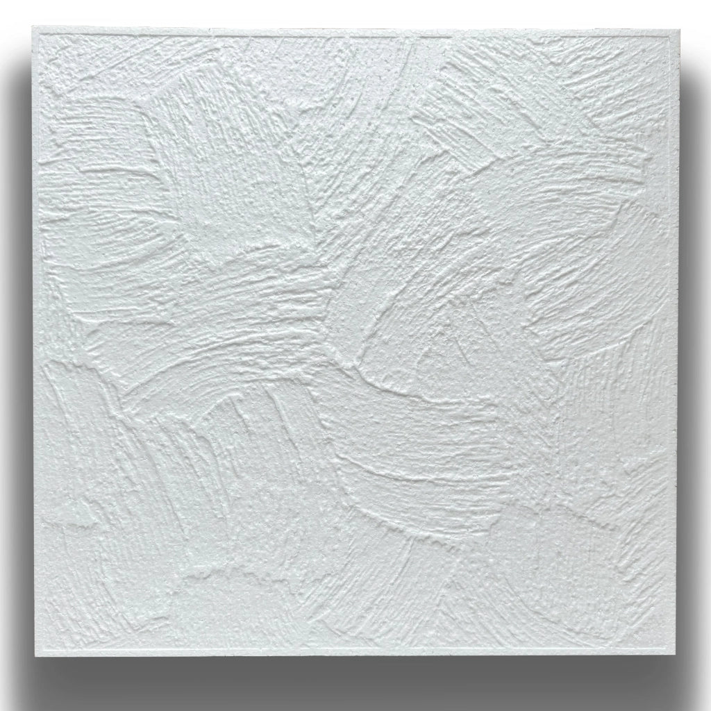 10 o 20mq (40 oppure 80 pezzi) di pannello decorativo a soffitto in polistirene compatto 50x50cm (spess. 1cm) LYON - Pacco da 10 metri quadrati