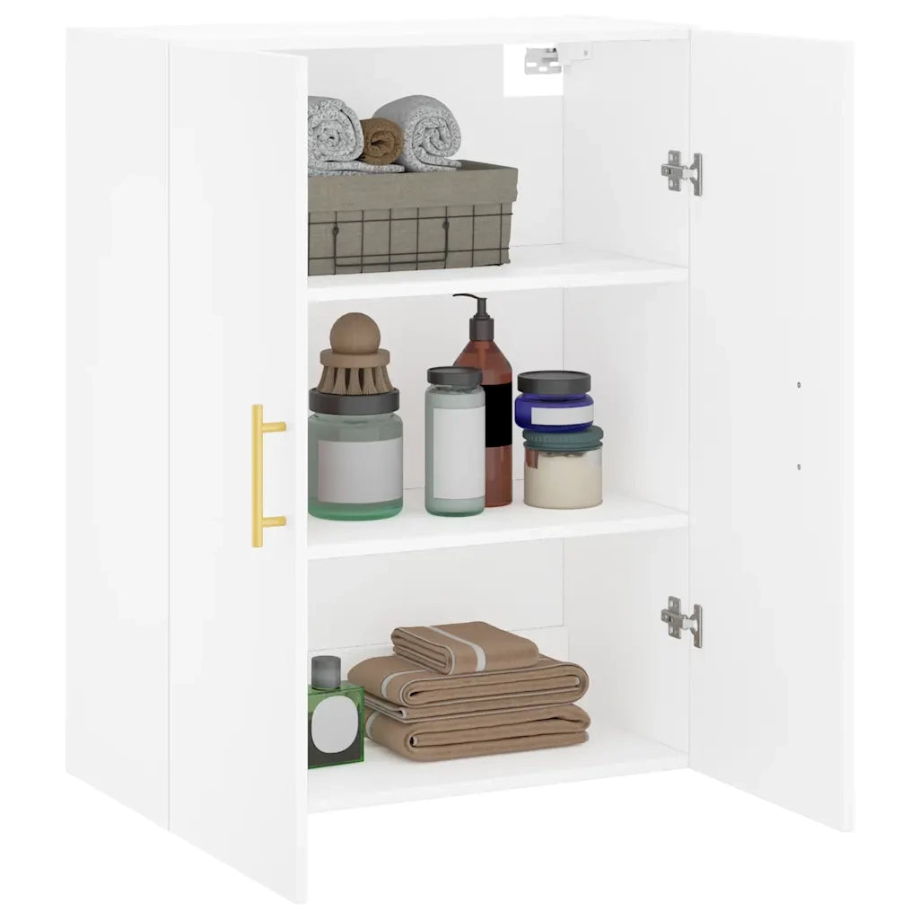 Armadietto a Muro | Mobile a Parete Bianco 69,5x34x90 cm
