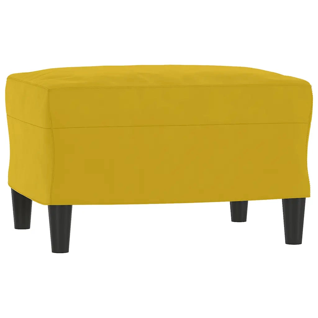 Set di Divani 3 pz Giallo in Velluto