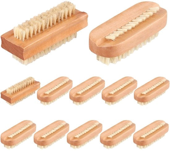 Set di pennelli a doppia faccia in legno - 12 pezzi