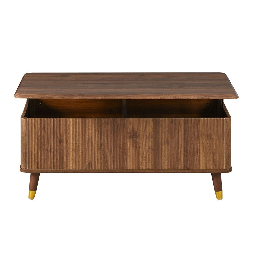 Tavolino da Caff¨¨ Moderno ¨C Xylo ¨C Effetto Noce, Piano Regolabile, Legno, Soggiorno