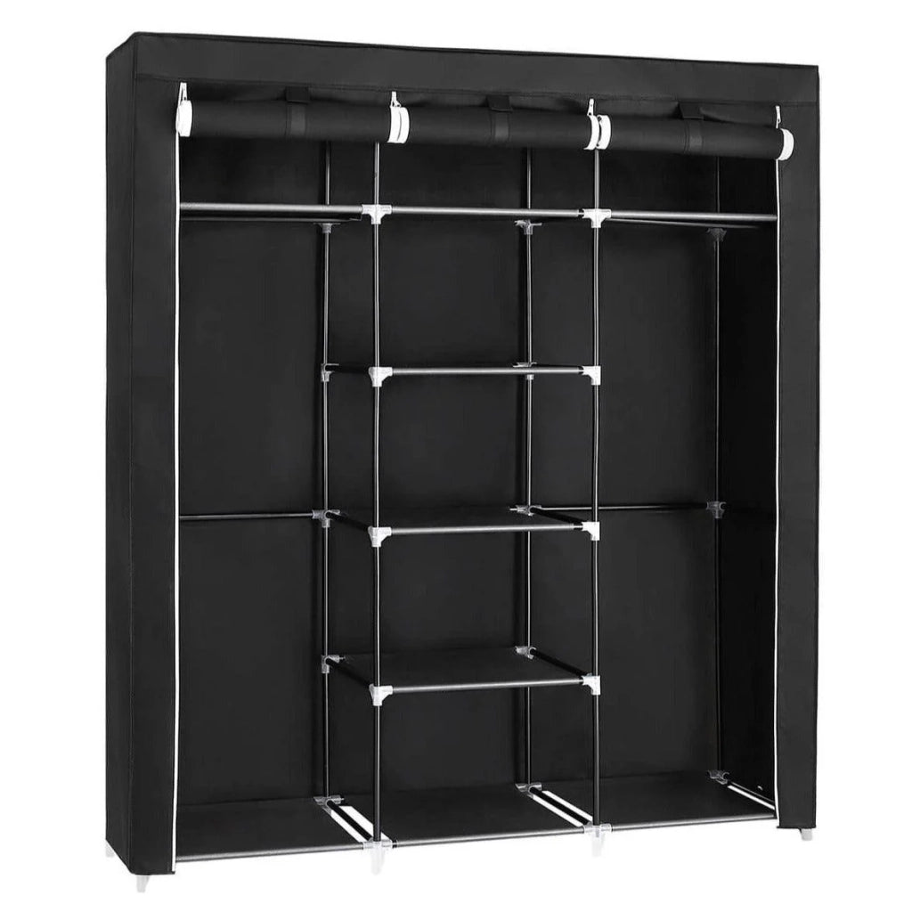 Mobile guardaroba nero 175 x 150 x 45 cm 12_0003120