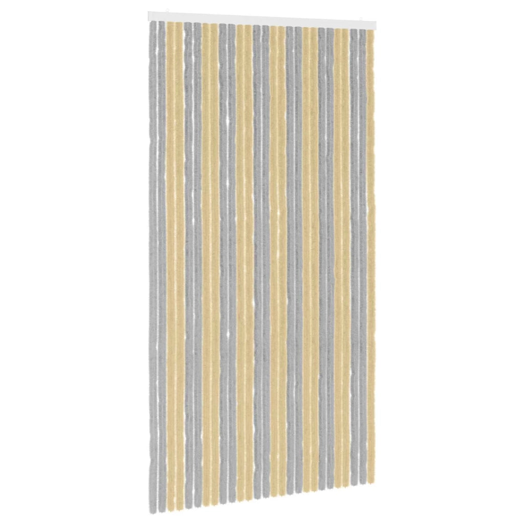 Tenda per insetti in chenille Grigio e Beige 118 x 220 cm 42034468