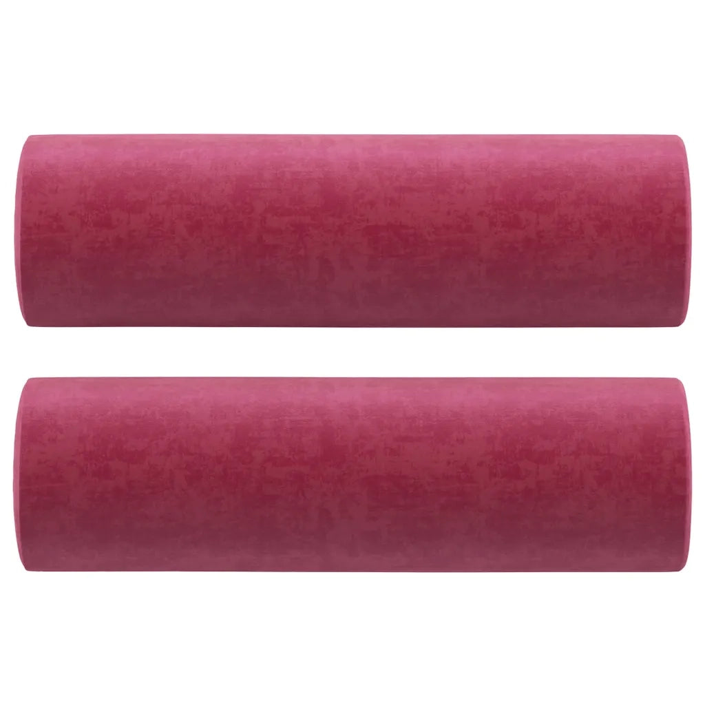 Divano a 2 Posti con Cuscini-Sofa 2 Posti con Cuscini Rosso Vino 140 cm in Velluto 961977