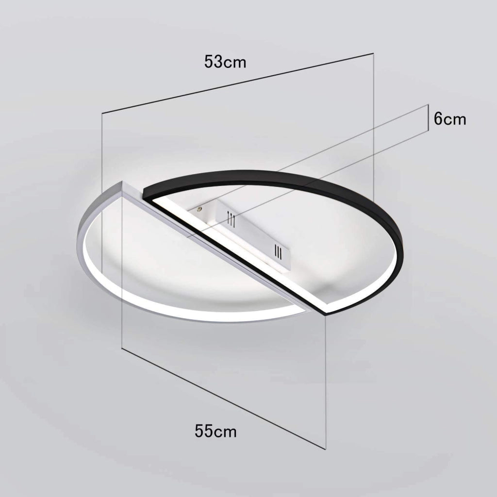 ZMH Lampada da soffitto plafoniera LED telecomando ferro dimmerabile moderna