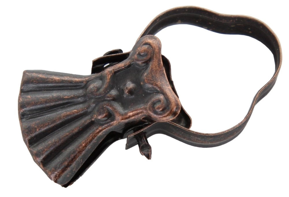 100pz pinza per tende con arco bronzato cod:ferx.2959