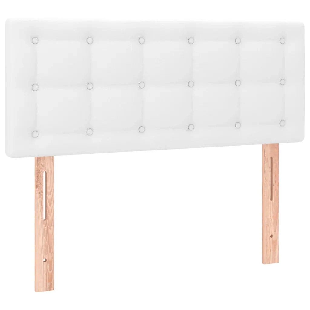 Giroletto a Molle con Materasso-Struttura Letto Bianco 80x200 cm in Similpelle 295007