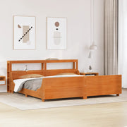 Letto senza Materasso Marrone Cera 180x200 cm in Legno di Pino