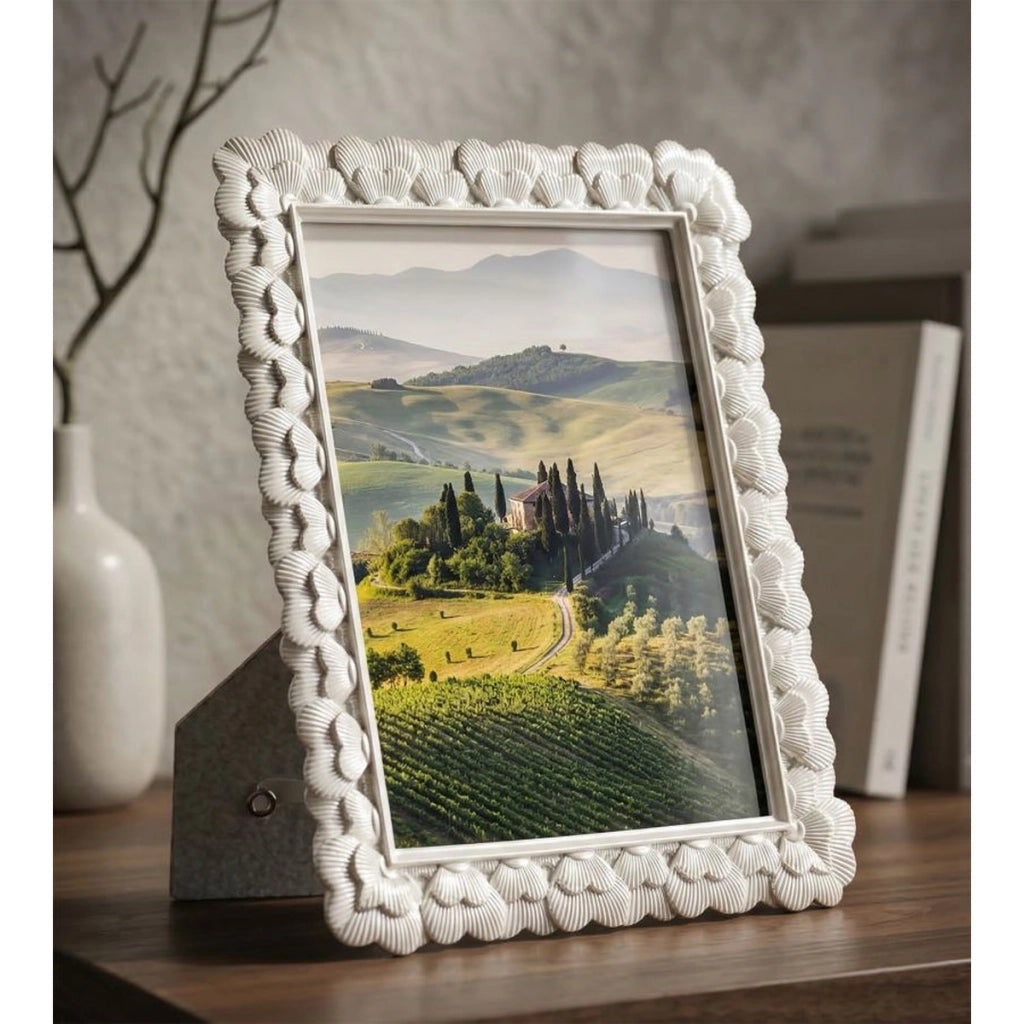 Cornice portafoto Hearty argento con profilo a cuori 15x20 cm