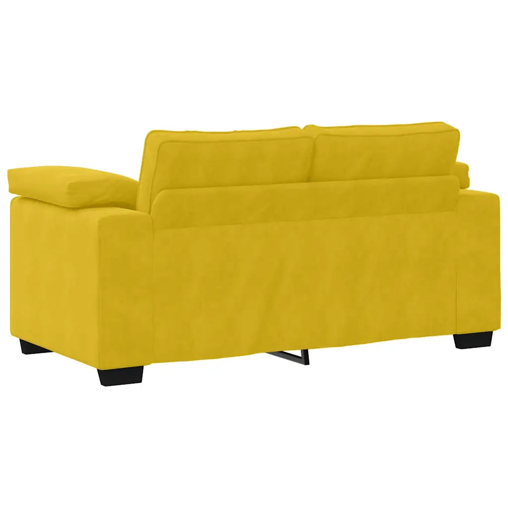 Set di Divani 3 pz con Cuscini giallo in Velluto 3324673