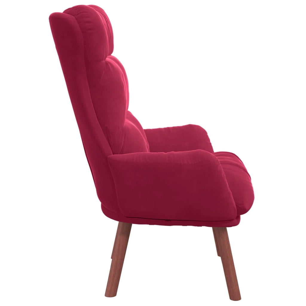 poltrona Rosso Vino 69 x 74 x 93 cm Velluto 42001839