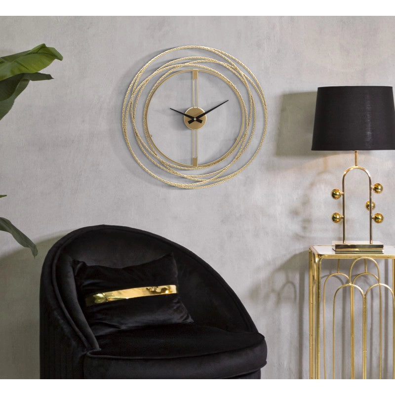 Orologio Da Muro Gold Strips cm ø 50x4