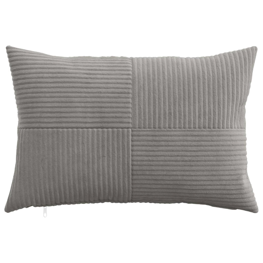 Federa 2 pcs ALMELO Grigio Chiaro 30 x 50 cm corduroy 913957