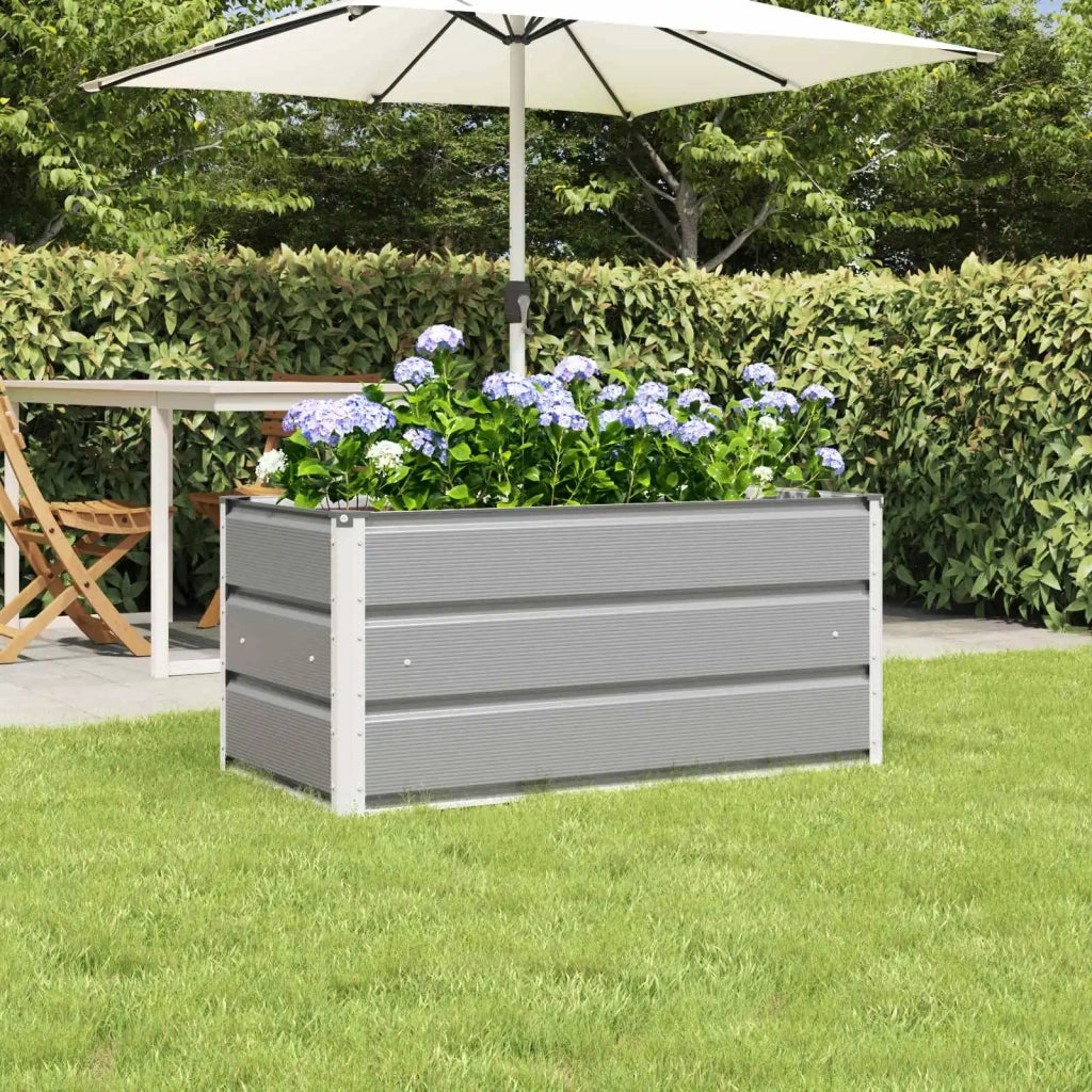Fioriera | Cassetta per fiori | Vaso Grigio chiaro 100 x 50 x 45 cm Acciaio zincato