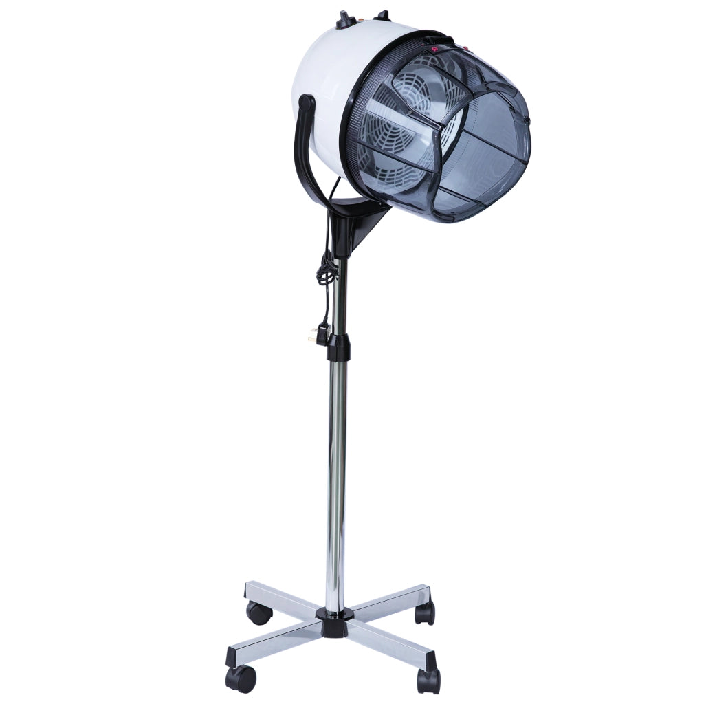 Casco Asciugacapelli Professionale ¨C Xylo ¨C 1180W, Altezza Regolabile 115-165cm, Timer 60 Min, Bianco