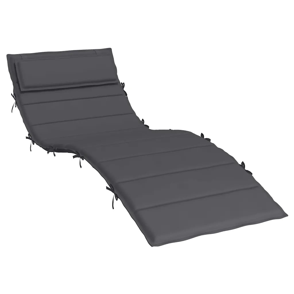 Cuscino per Lettino Antracite 180x60x4 cm in Tessuto Oxford 361852