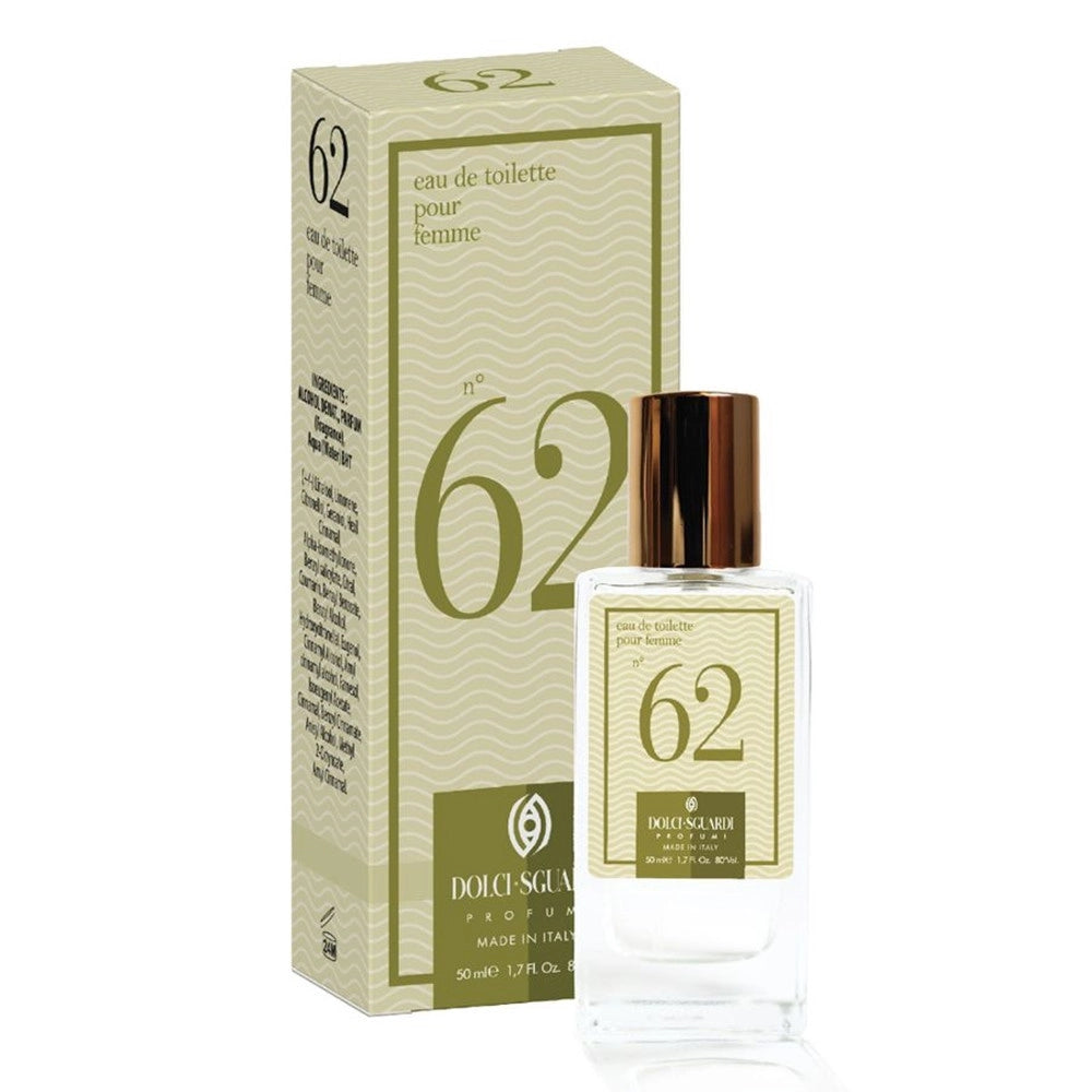 Trade Shop - Profumo Corpo Eau De Toilette Da Donna N°62 Da 50 Ml Fragranza Intensa Avvolgente 005977 -