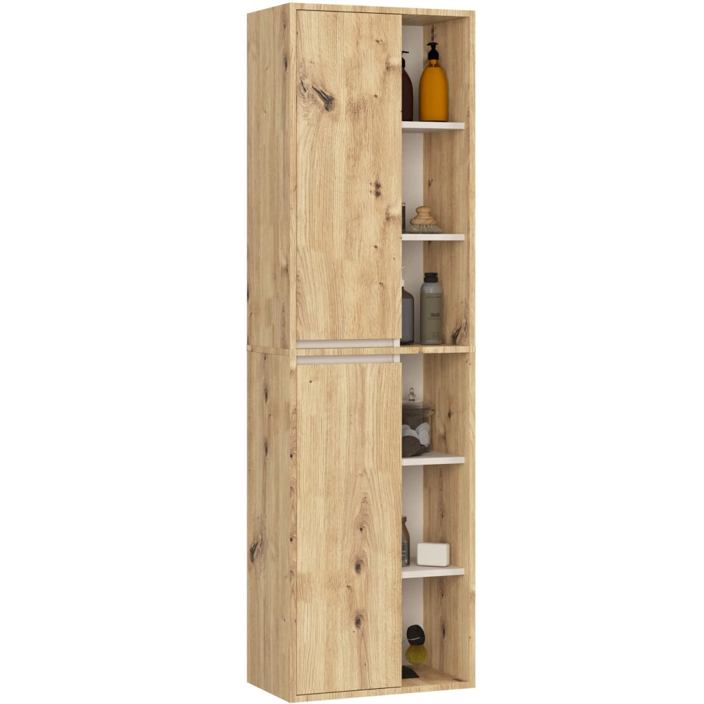 Colonna bagno sospesa VAMI Rovere Artisan, Cashmere 50 cm 2 ante 50x30x170 cm