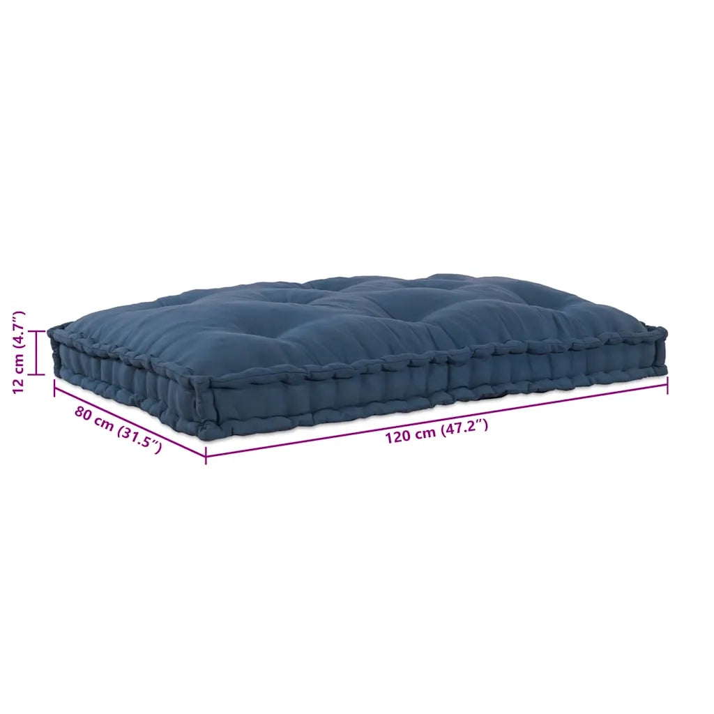 Cuscino per Divano-Cuscini per Sofa Indaco 120 x 80 x 12 cm Tessuto