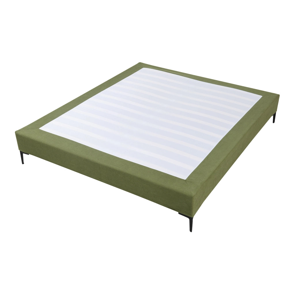 Letto Matrimoniale Lilla con Materasso 160x200 cm Fodera Protettiva Verde [en.casa]