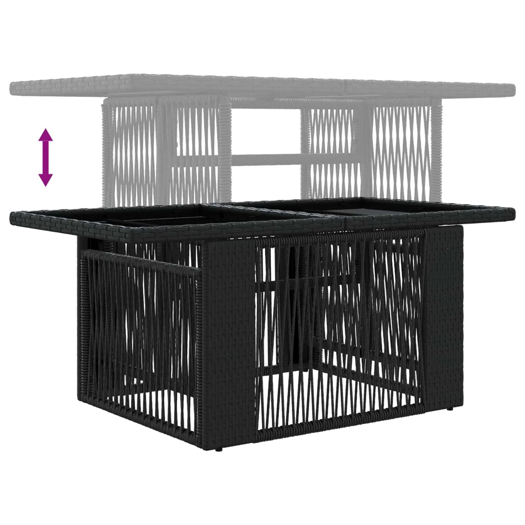 Set Divano da Giardino 11 pz Nero polyrattan 3436519