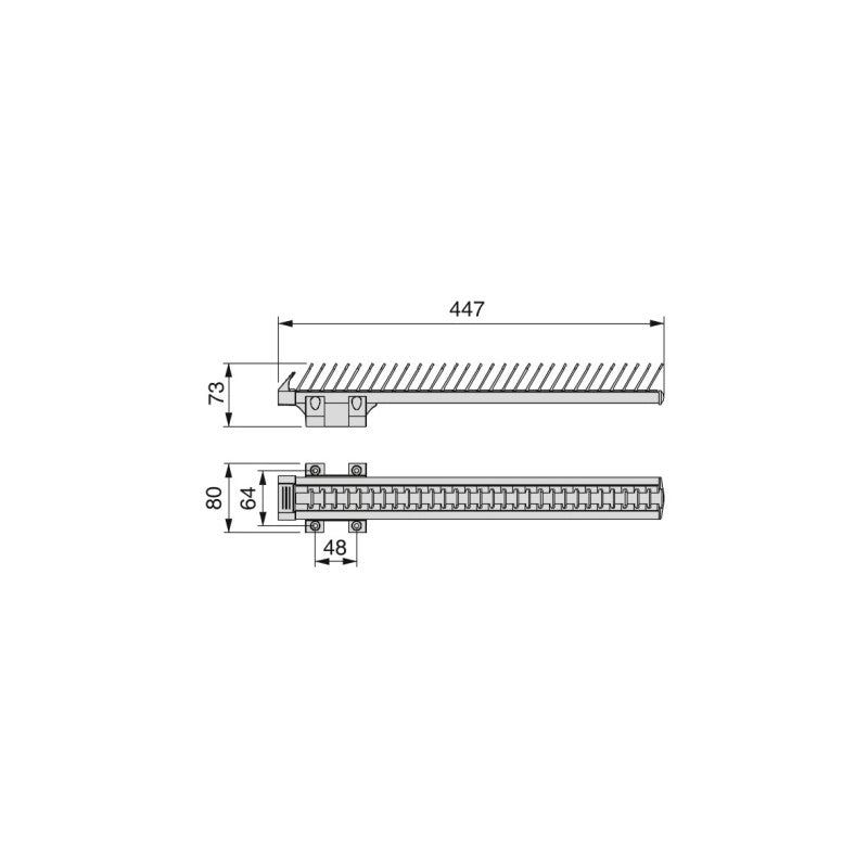 Cassetto metallico per armadi e cabine armadio Quartz, 640 (M80), Acciaio, Titanio