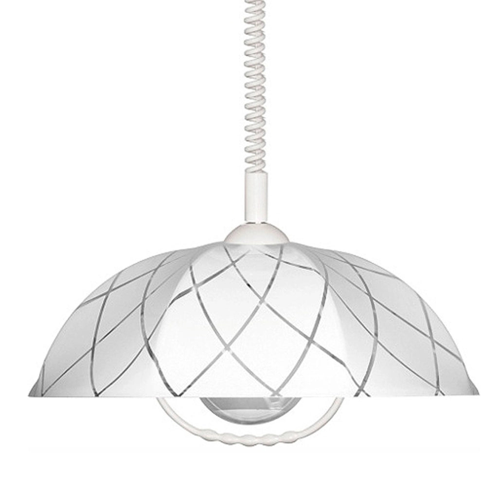 Lampada a sospensione semicircolare bianca Ø45 E27 Luminex