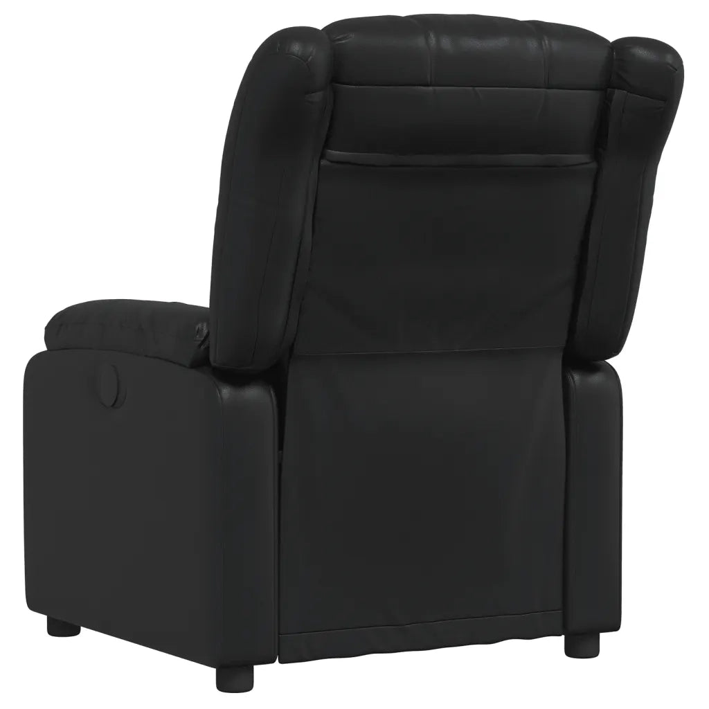 Divano Sedia-Poltrona Reclinabile Nera in Similpelle 768774