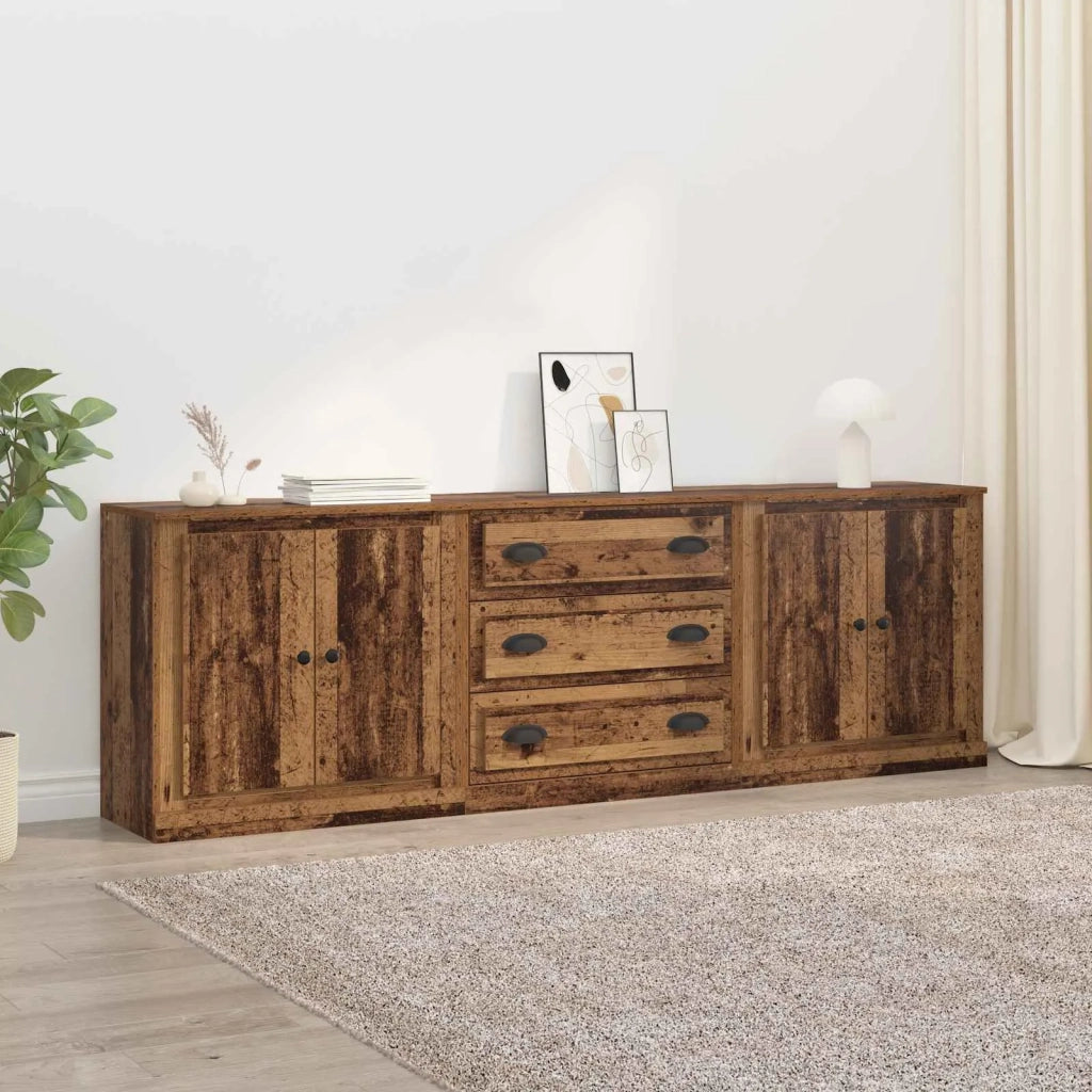 Sideboards con cassetto 3 pcs Legno antico 210 x 35,5 x 67,5 cm 3402647
