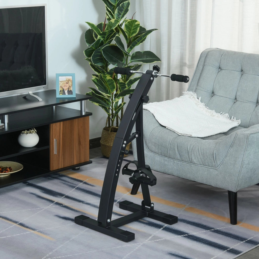 Pedaliera Fitness per Gambe e Braccia ¨C Xylo ¨C Display LED, Altezza Regolabile, 40x42.5x100 cm, Nero