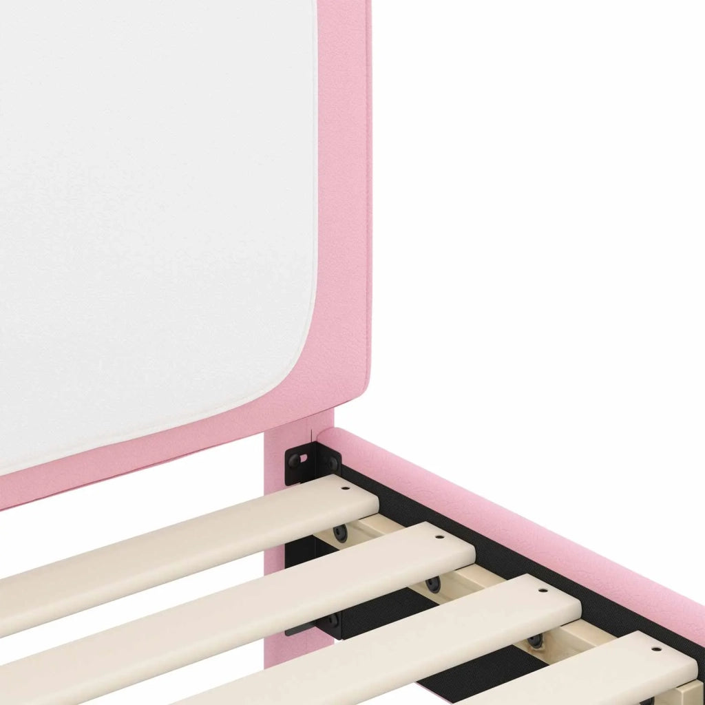 Struttura letto bambini con testata-Giroletto per bambini Rosa 90 x 190 cm PU 134172