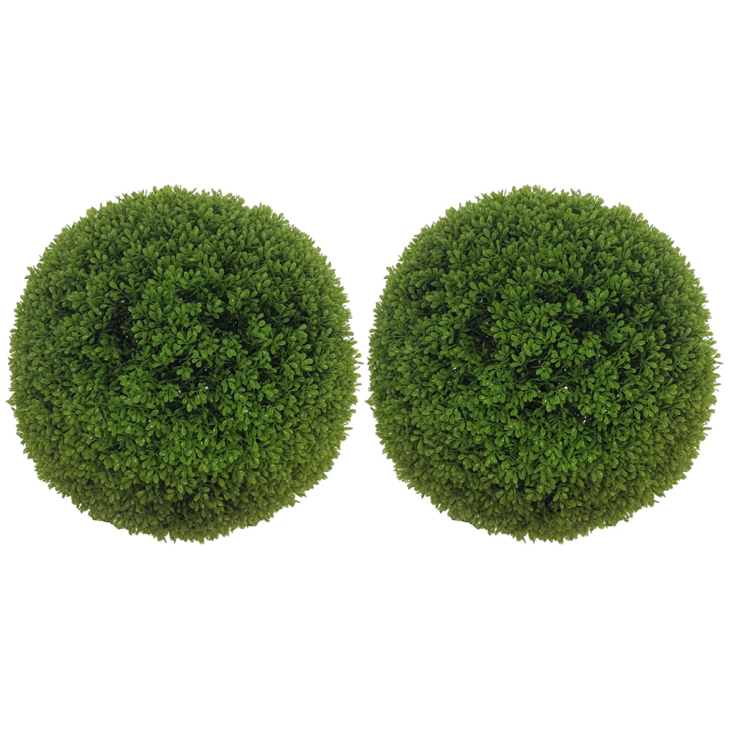 Set 2 Piante Artificiali Buxus Sfera ¨C Minimal ¨C Verde
